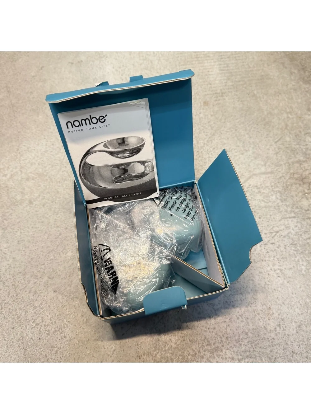 Nambe Pop Salt & Pepper Shakers Ocean Blue 2.5